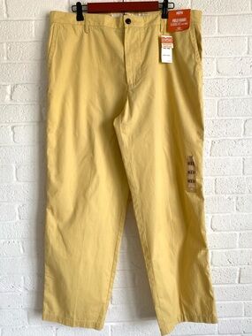 Dockers Field Khaki Pants Pacific Collection Light Yellow Resortwear 38x32 New